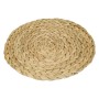 Rundes, geflochtenes HMF Platzset aus Wasserhyazinthe, naturfarben, abwaschbar, 30 cm Durchmesser.