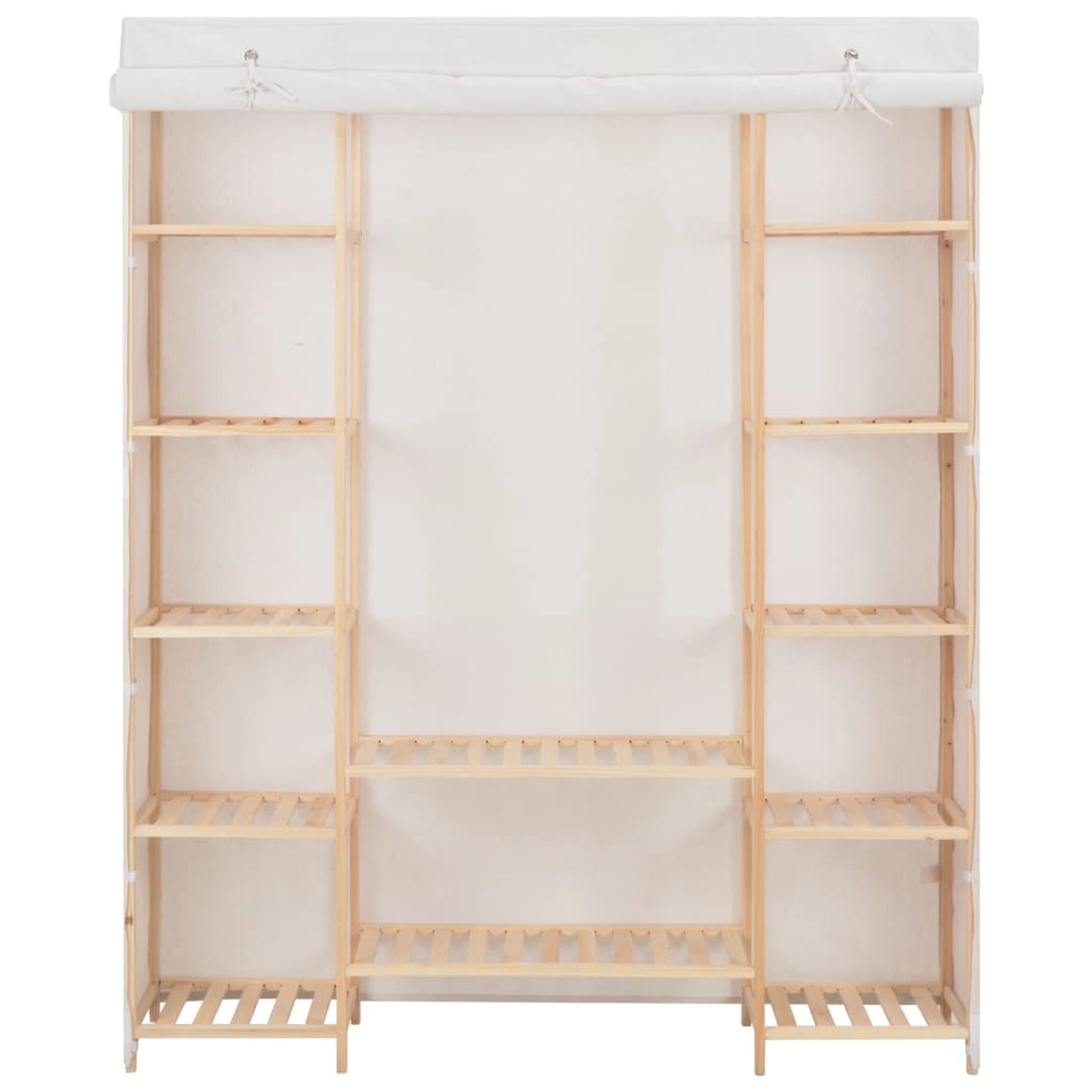 vidaXL Kleiderschrank Weiß 135 x 40 x 170 cm Stoff günstig online kaufen