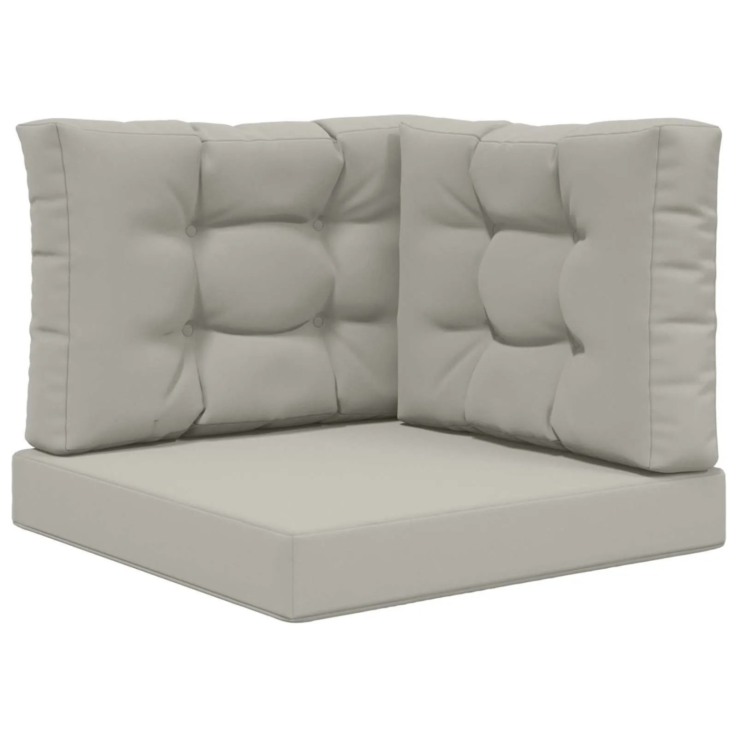 vidaXL Sofakissen für Draußen 3-Tlg Grau Polyester 900762