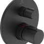 Ideal Standard Ceratherm T100 Unterputz Thermostat in Silk Black für die Wanne.