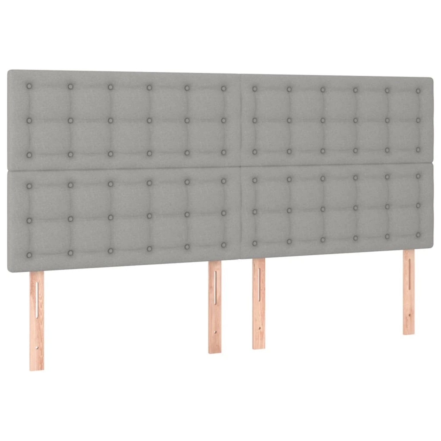 vidaXL LED Kopfteil Hellgrau 180x5x118/128 cm Stoff 3122872