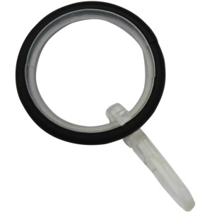 Gardinia Gardinenring Kreta, schwarz, mit Gleiteinlage und Faltenlegehaken.