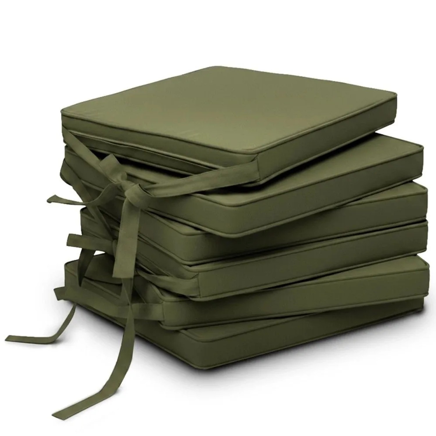 Beautissu 6er Set Loft SK Stuhlkissen Olivgrün 45x40x5cm