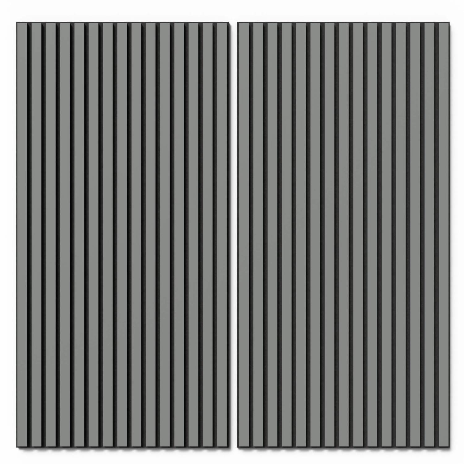 Akustikpaneel Lino Ash MDF Schwarz Filz Schwarz 60 cm x 120 cm 2 Stück