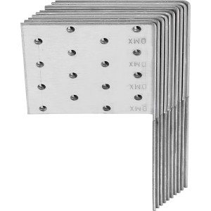 10 verzinkte Winkelverbinder 80x80x80 mm für Holzkonstruktionen.