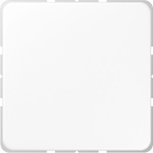 Jung Blindabdeckung Alpinweiß mit Tragring, quadratisch.