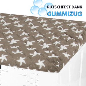 Bestlivings Waschmaschinenbezug, 60x60 cm, Seestern Taupe, schützt vor Kratzern und Schmutz.
