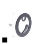Schwarzer, matter Wagner Wandhaken Hooks4home Retro aus Stahl, Ø 40 mm.