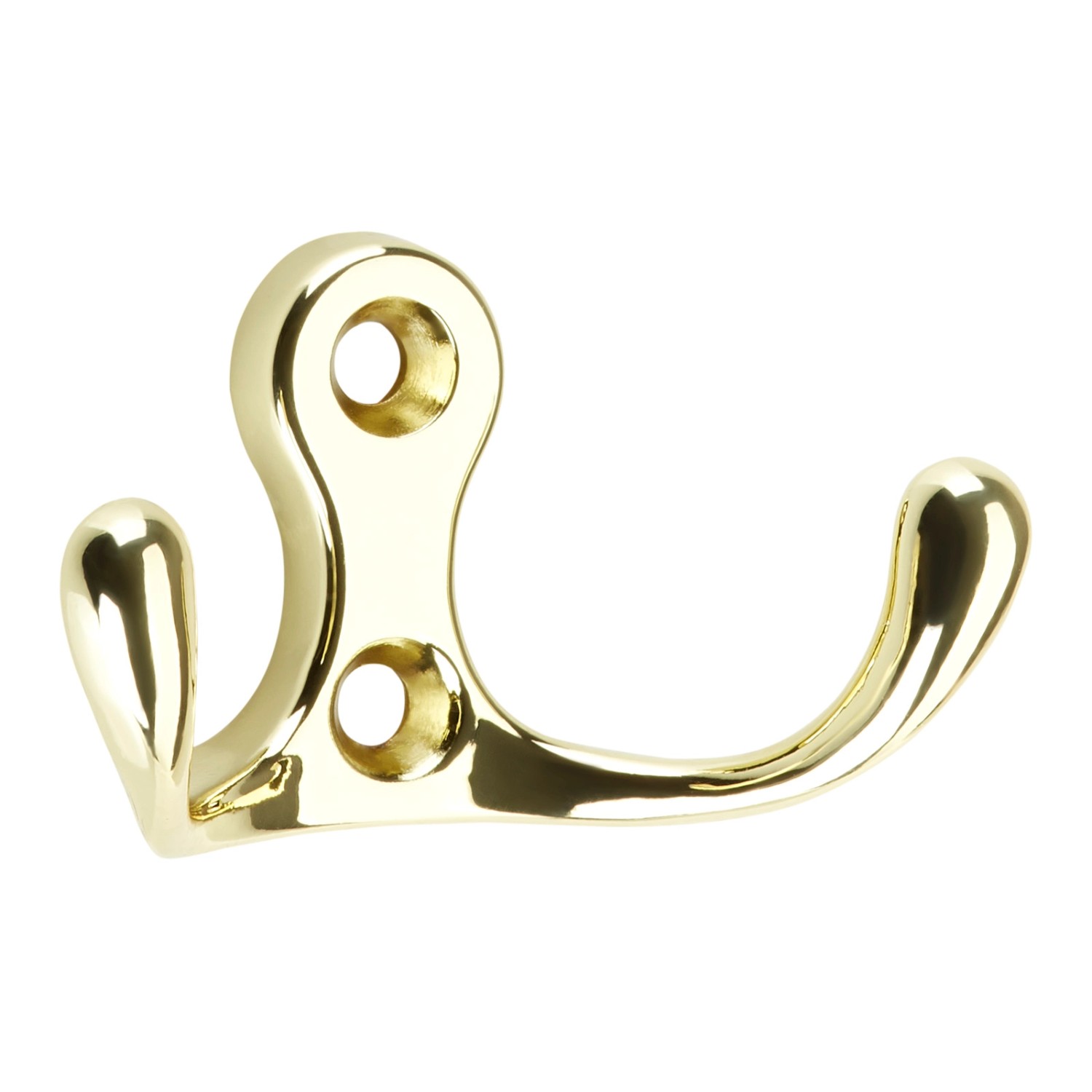 SOTECH Garderobenhaken MAREEN 2 Fach 29 x 51 x 23,5 mm BA 17 mm Messingoptik Poliert