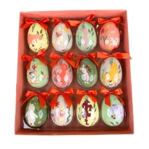 Disney Ostereier-Set mit Pu der Bär Motiven, 12 Stück im Set, inklusive Aufhängebänder.