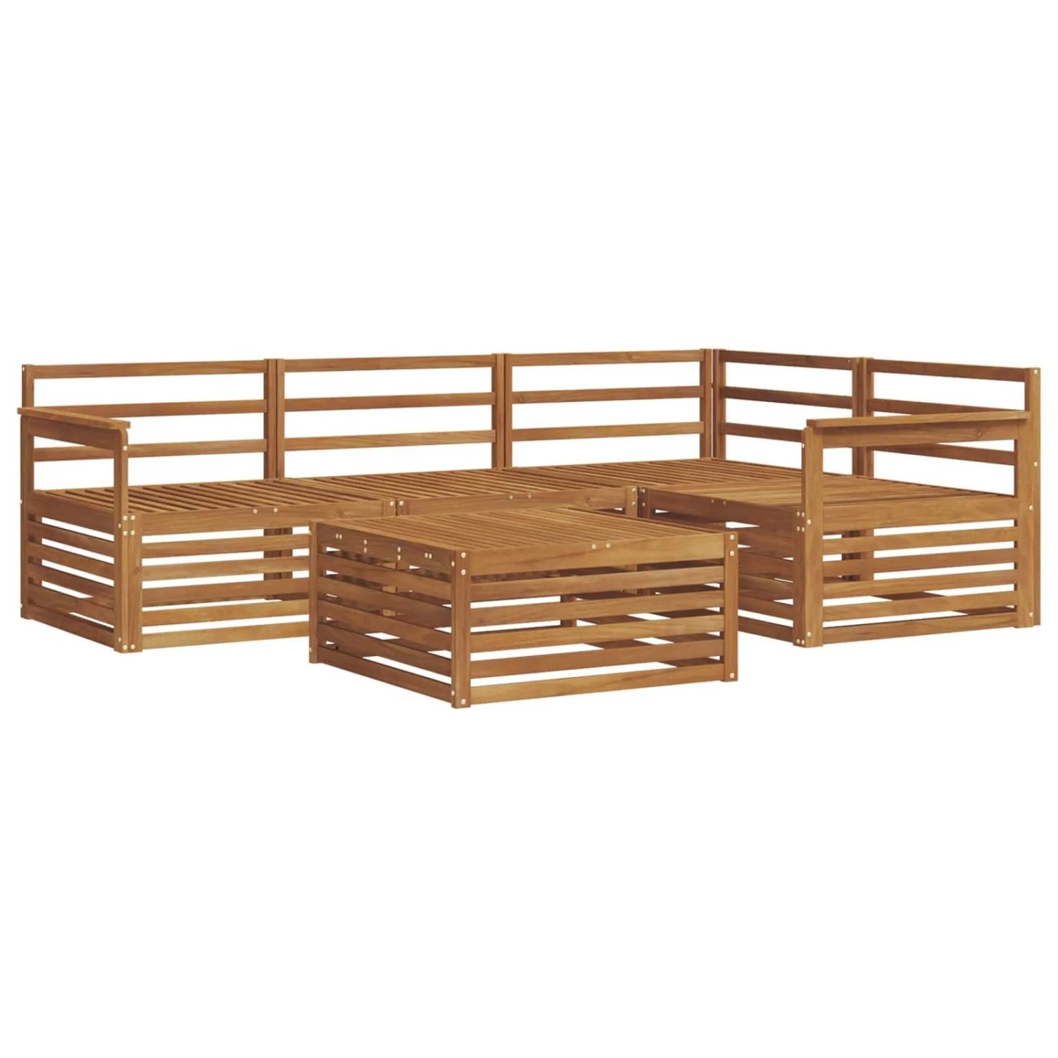 vidaXL Outdoor-Sofagarnitur 5-Tlg Natur Massivholz Akazie 3373404