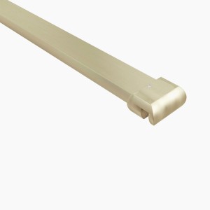 Gold gebürstete Dusch-Stabilisierungsstange aus Aluminium, 90cm, für 6-8mm Glas. Duschzubehör.