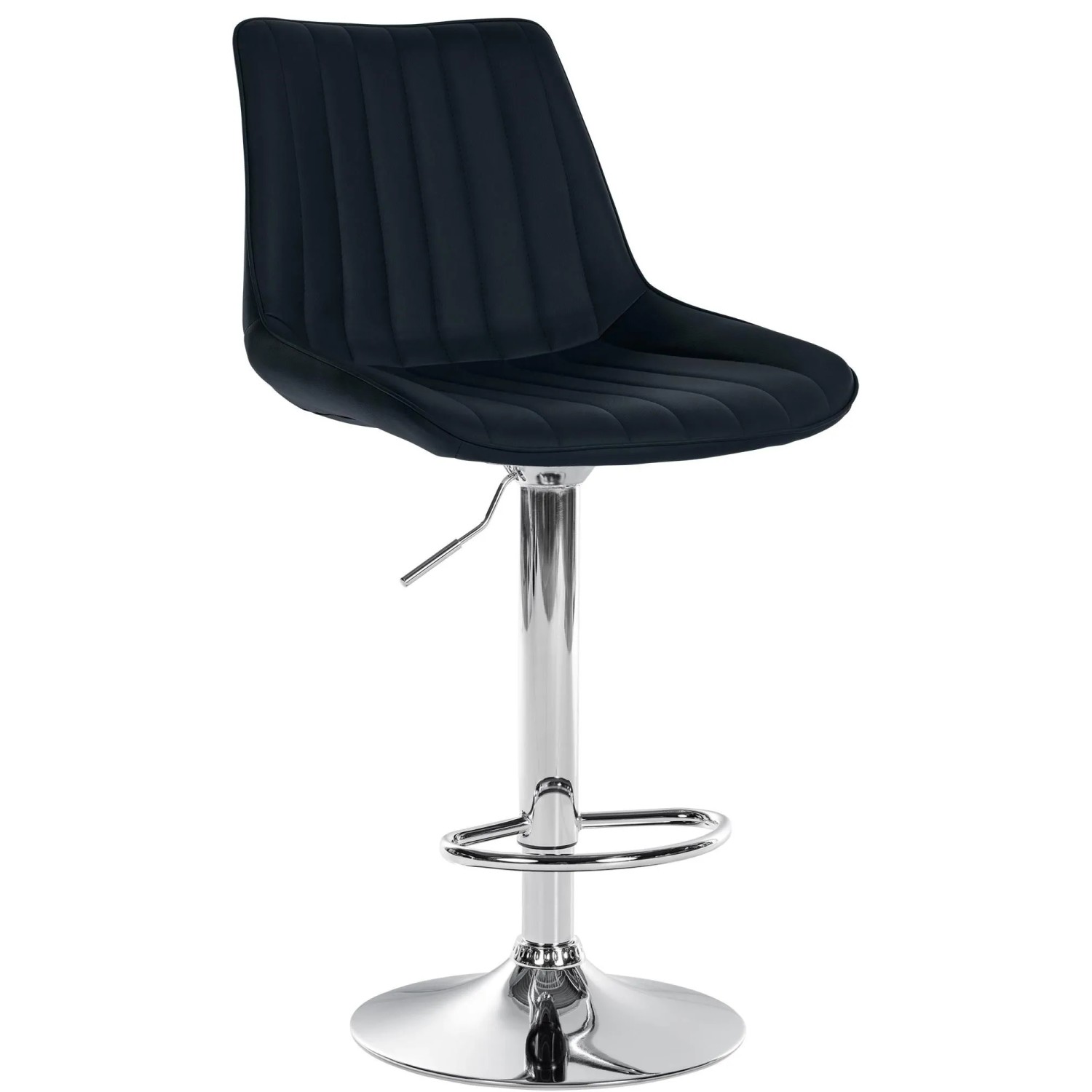 CLP Barhocker Toni Kunstleder Schwarz/Chrom