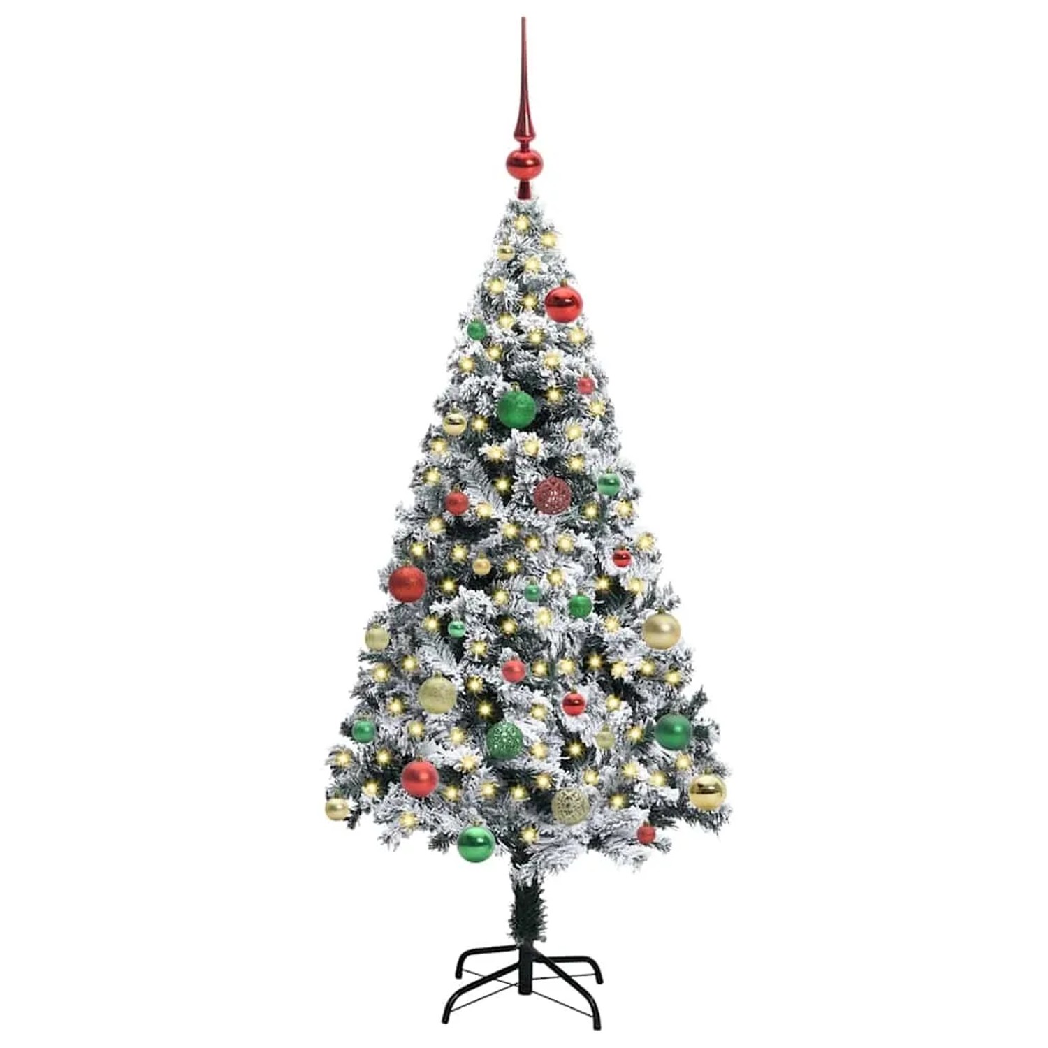 vidaXL Künstlicher Weihnachtsbaum mit 150 LEDs mit Ständer Grün 150 cm 3396957