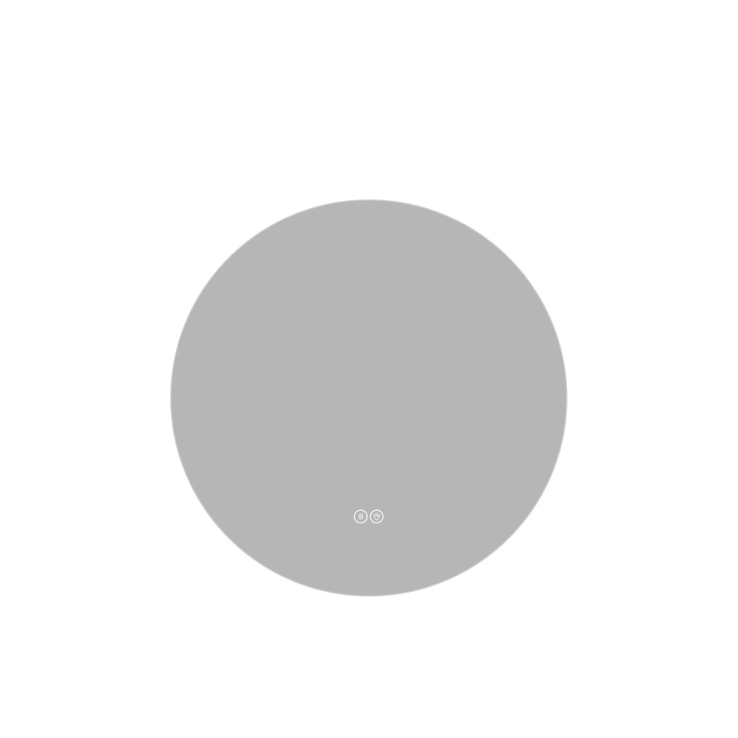 PXloue LED-Badspiegel 80 cm Rund Hinterleuchtet Anti Beschlag  Touch