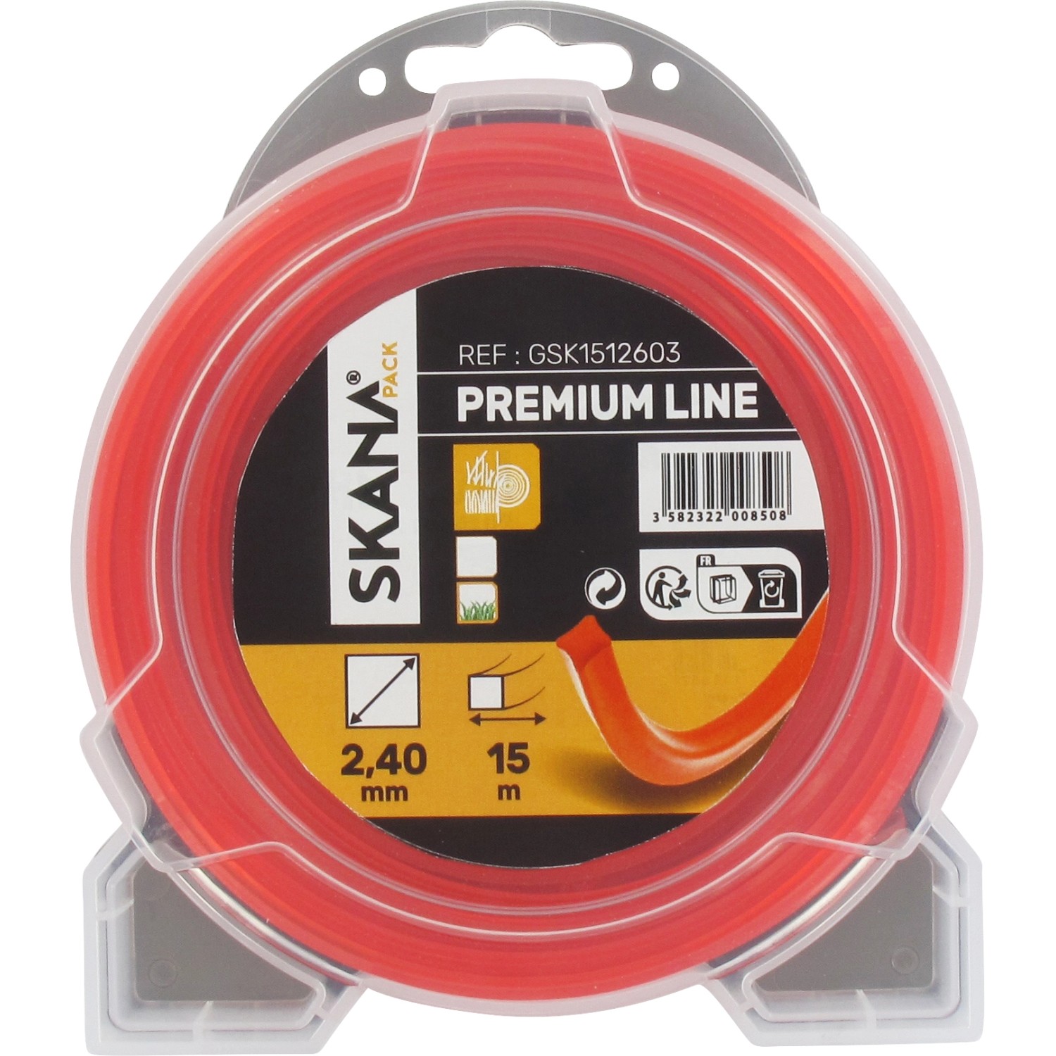 Skana Premium-Mähfaden 4-Kant Ø 2,4 mm x 15 m günstig online kaufen