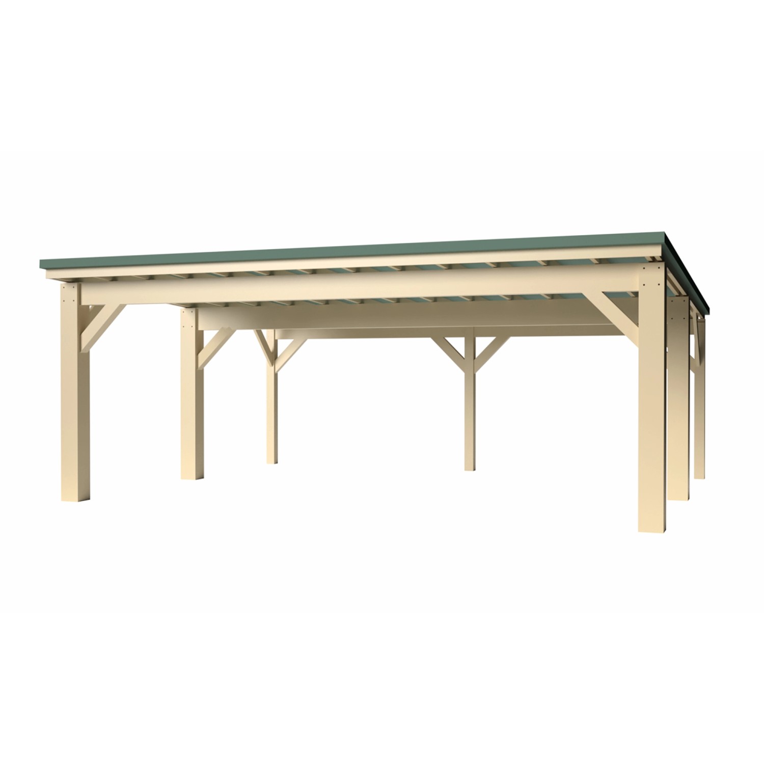 Holzbrüder Carport Ralf 42 250 kg/m² Natur-Dornengrün günstig online kaufen