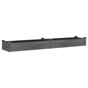 vidaXL Hochbeet mit Einsatz Grau 240x45x25 cm Massivholz Tanne 364297