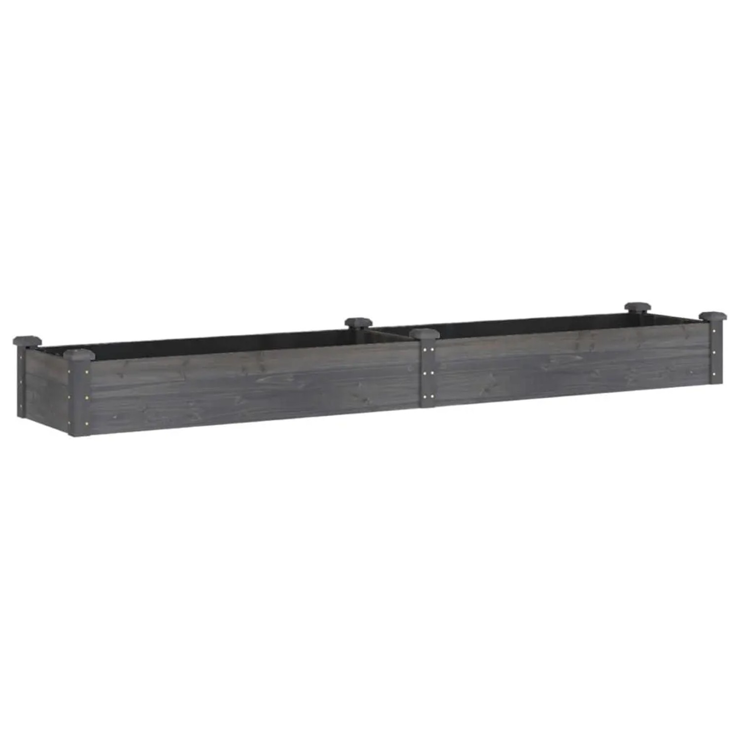vidaXL Hochbeet mit Einsatz Grau 240x45x25 cm Massivholz Tanne 364297
