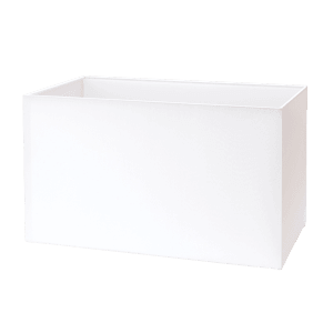 Rechteckiger, weißer Orion Lightstyle Lampenschirm (40x22x23 cm) aus Textil für Lampen & Leuchten.