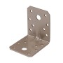 Duravis Schwerlast Winkelverbinder perlbeige, 70x70x55mm, mit Löchern zur einfachen Montage.