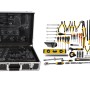 TECH-CRAFT Werkzeugkoffer, 130-teilig, mit Werkzeugen wie Hammer, Schraubendreher, Zangen und Säge.