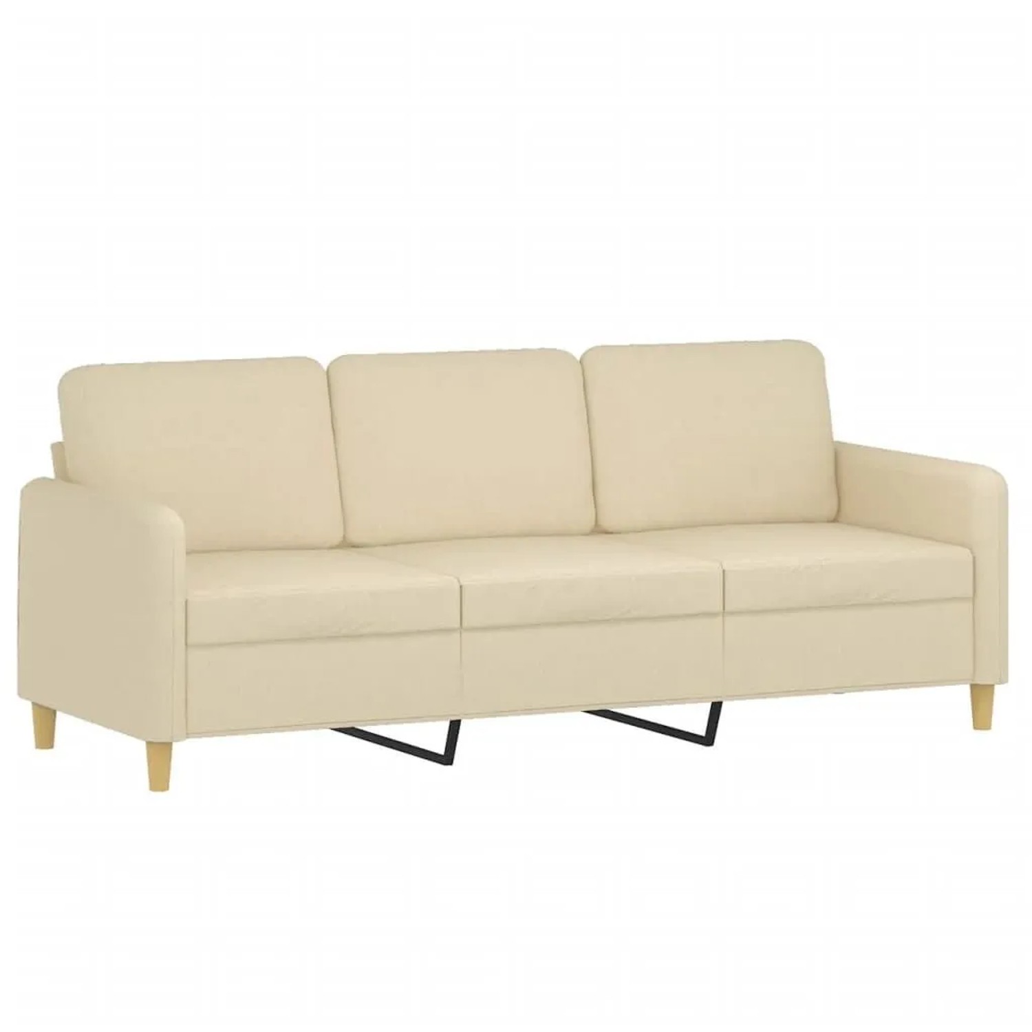 vidaXL 3-Sitzer-Sofa Creme 180 cm Stoff 359488 günstig online kaufen