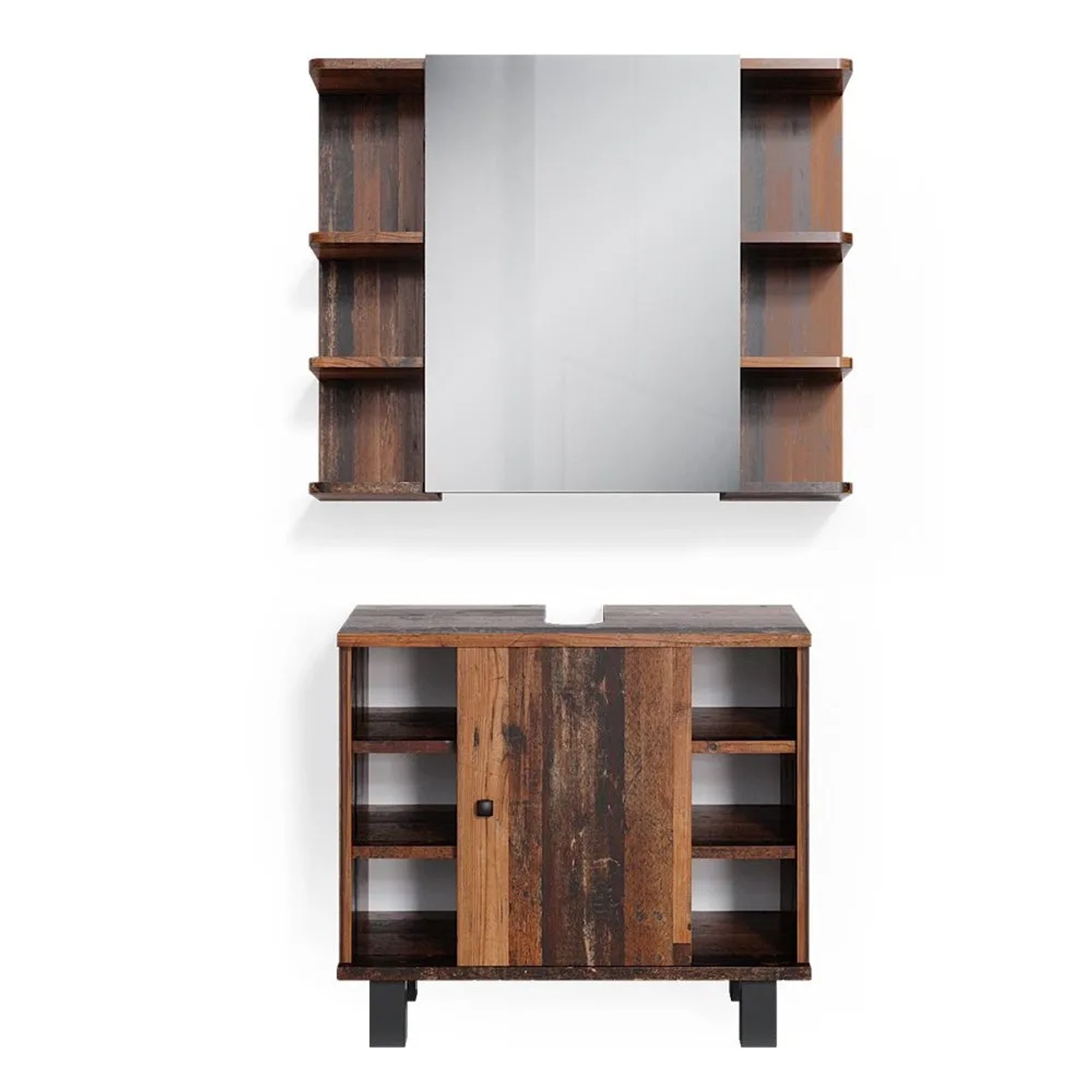 Vicco Badmöbel-Set Fynn Eiche rustikal 60 x 54 2-teilig