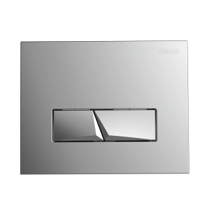 Siamp Betätigungsplatte Pyramid, Chrom Glänzend, 2 Tasten für Ingenio WC-Element.