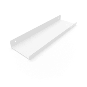 Weiße HEVVA Regalleiste MARSEILLE, 30 cm, aus Metall für Wandmontage.