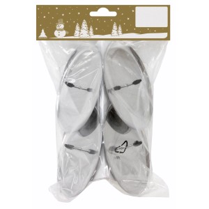 Metall-Kerzenhalter, rund, Ø 10 cm, silber, 4er-Set für Adventskränze und Weihnachtsdeko.