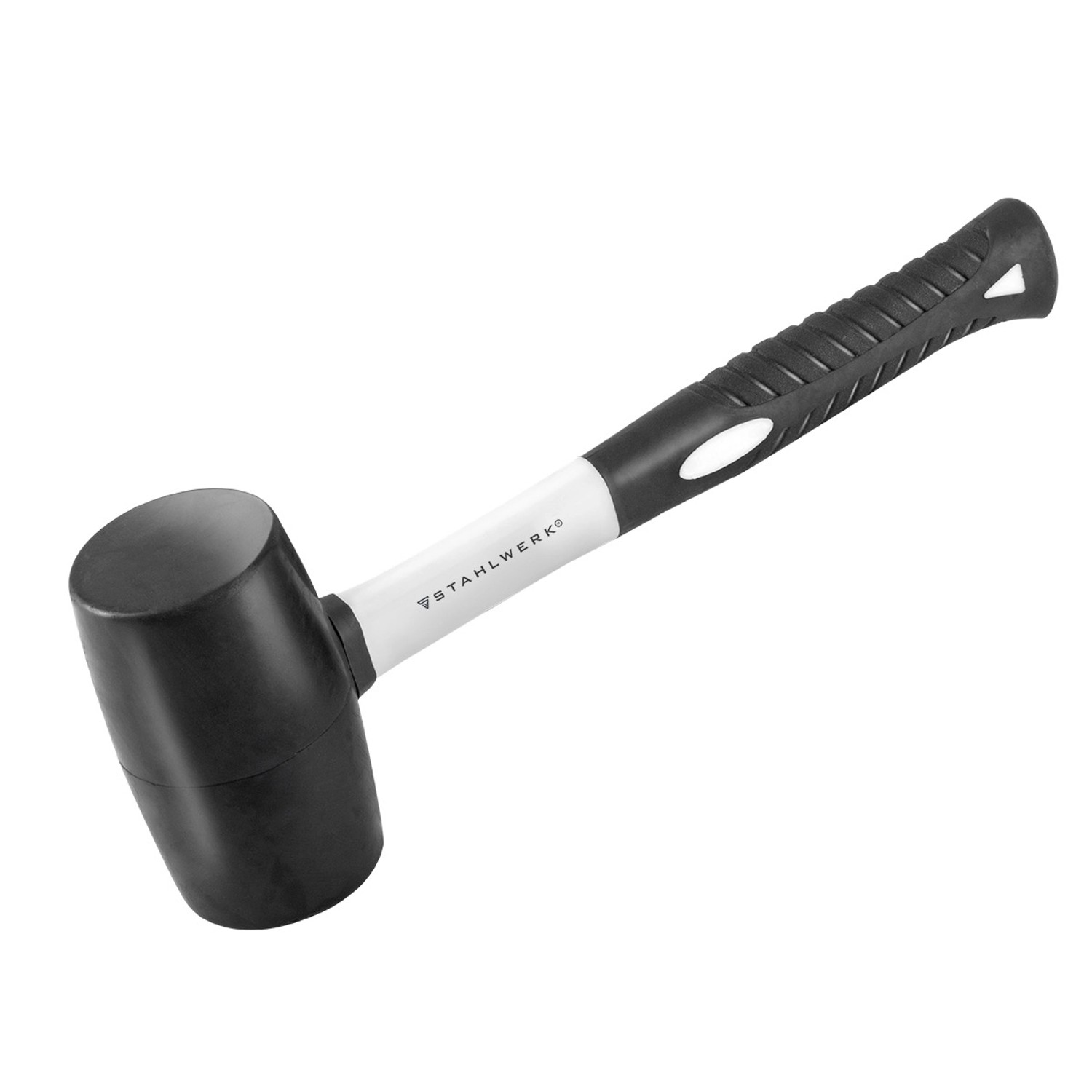 STAHLWERK Gummihammer aus dem Hammer Set, Handwerkzeug mit schwarzem Gummikopf und ergonomischem Griff.