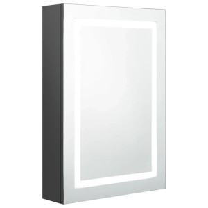 vidaXL LED-Spiegelschrank fürs Bad Grau 50x13x70 cm 326490