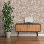 Bricoflor Naturstein Tapete in Beige-Grau mit 3D Bruchstein Optik im Wohnzimmer.