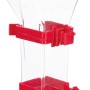Trixie Futterspender Trichter, 150ml, transparent/rot, für Vogelkäfige & Volieren.