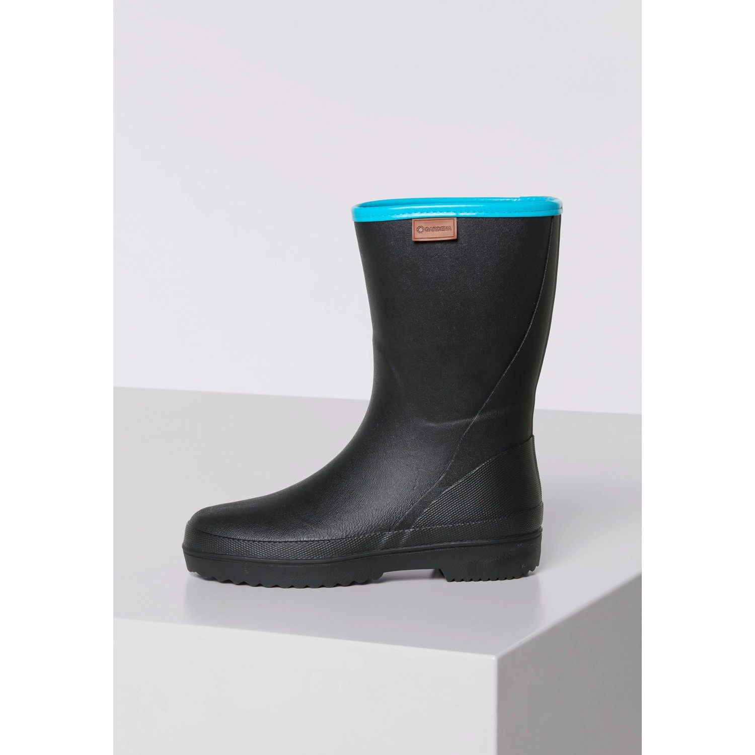 Gardena Gummistiefel Mid Cut, schwarz, Größe 36. Unisex-Arbeitsschuhe für Garten und Freizeit.