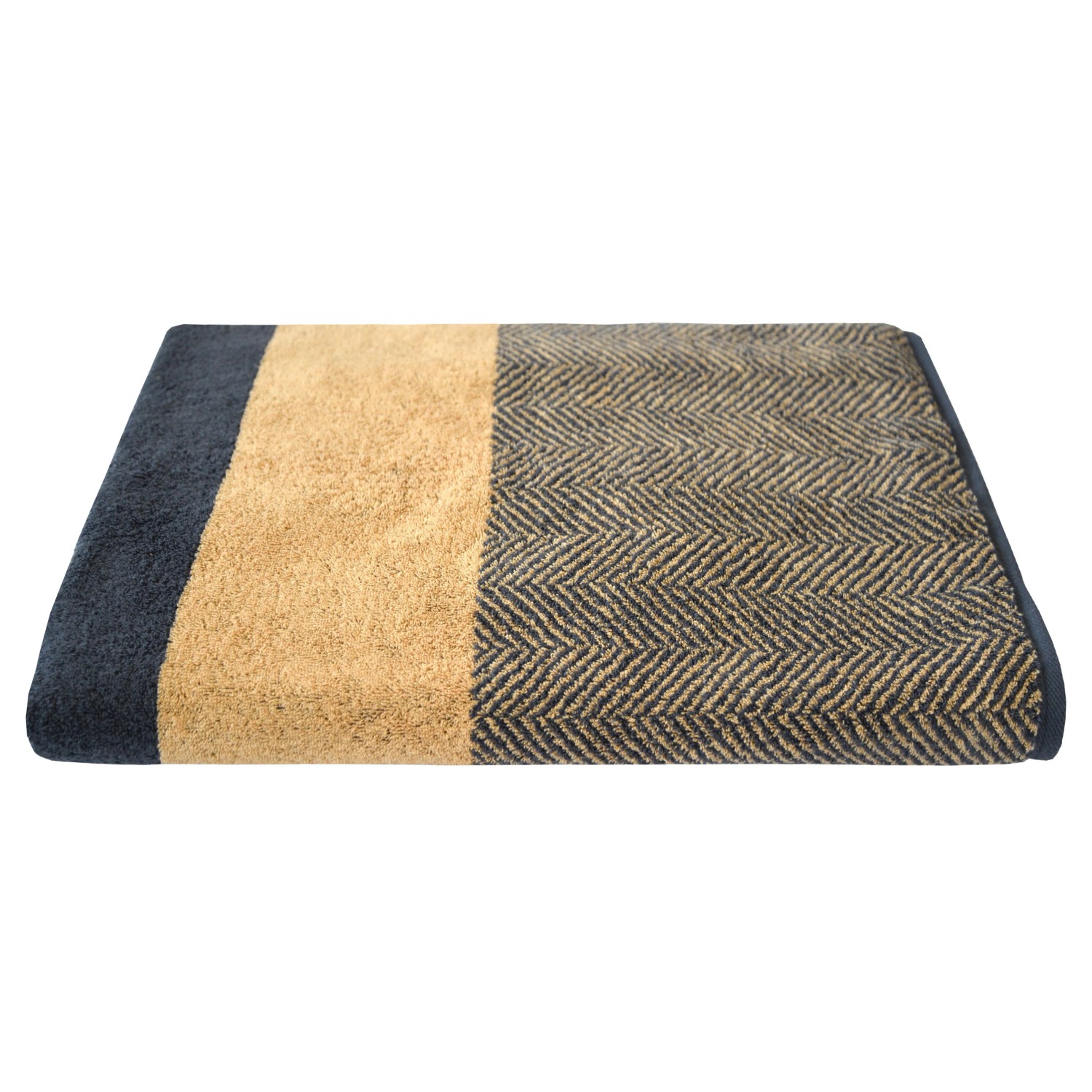 Dyckhoff Saunatuch Two-Tone-Stripe Sand 100 x 200 cm
