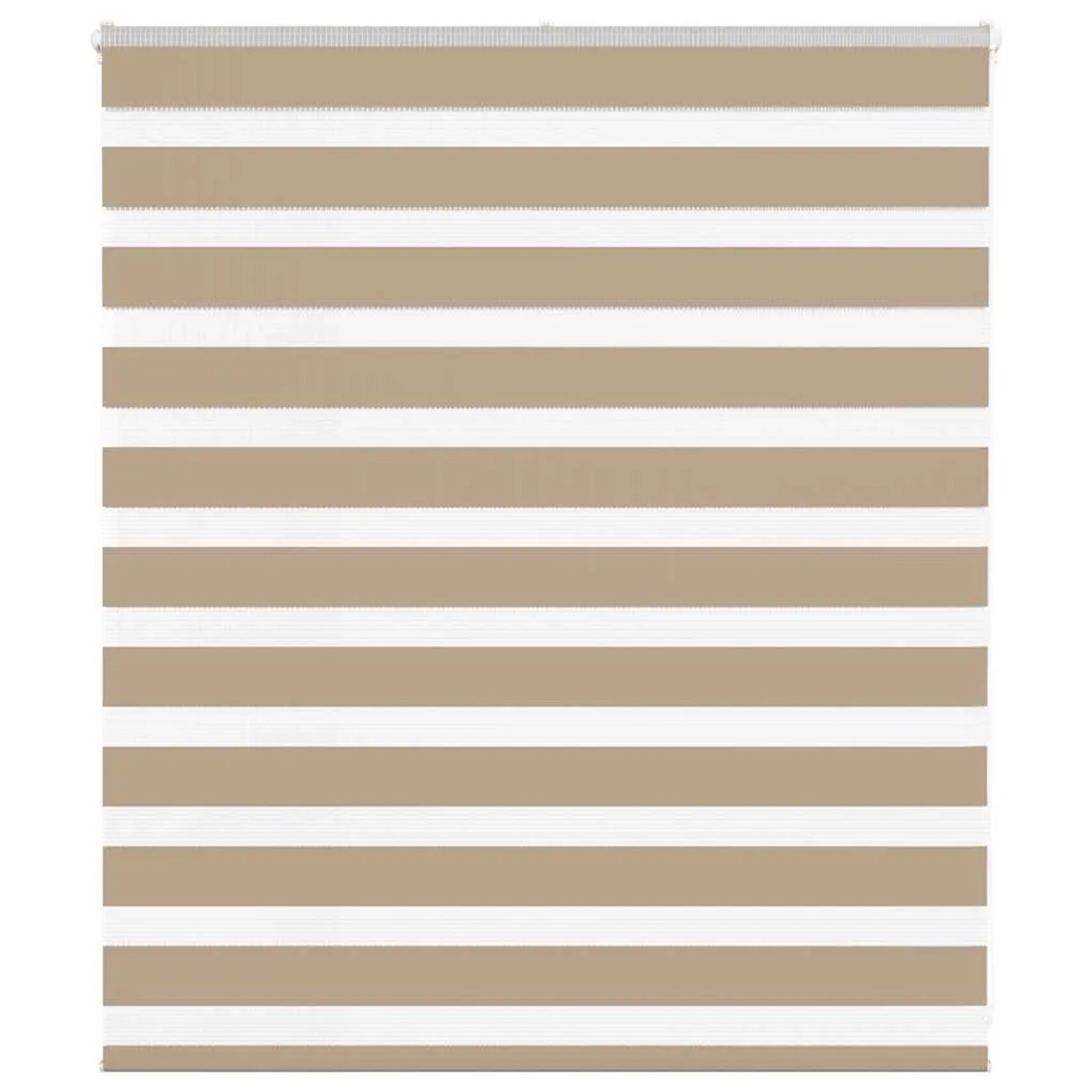 vidaXL Doppelrollo Sandbraun 135x100 cm Stoffbreite 130,9 cm Polyester 4014 günstig online kaufen