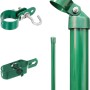 Eck-Set für Maschendrahtzaun, grün, 100cm hoch, zum Einbetonieren, bestehend aus Streben, Schellen und Drahtspannern.