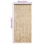 Beiger Insektenschutz-Vorhang aus Chenille, 90x220 cm, für Fenster und Türen.