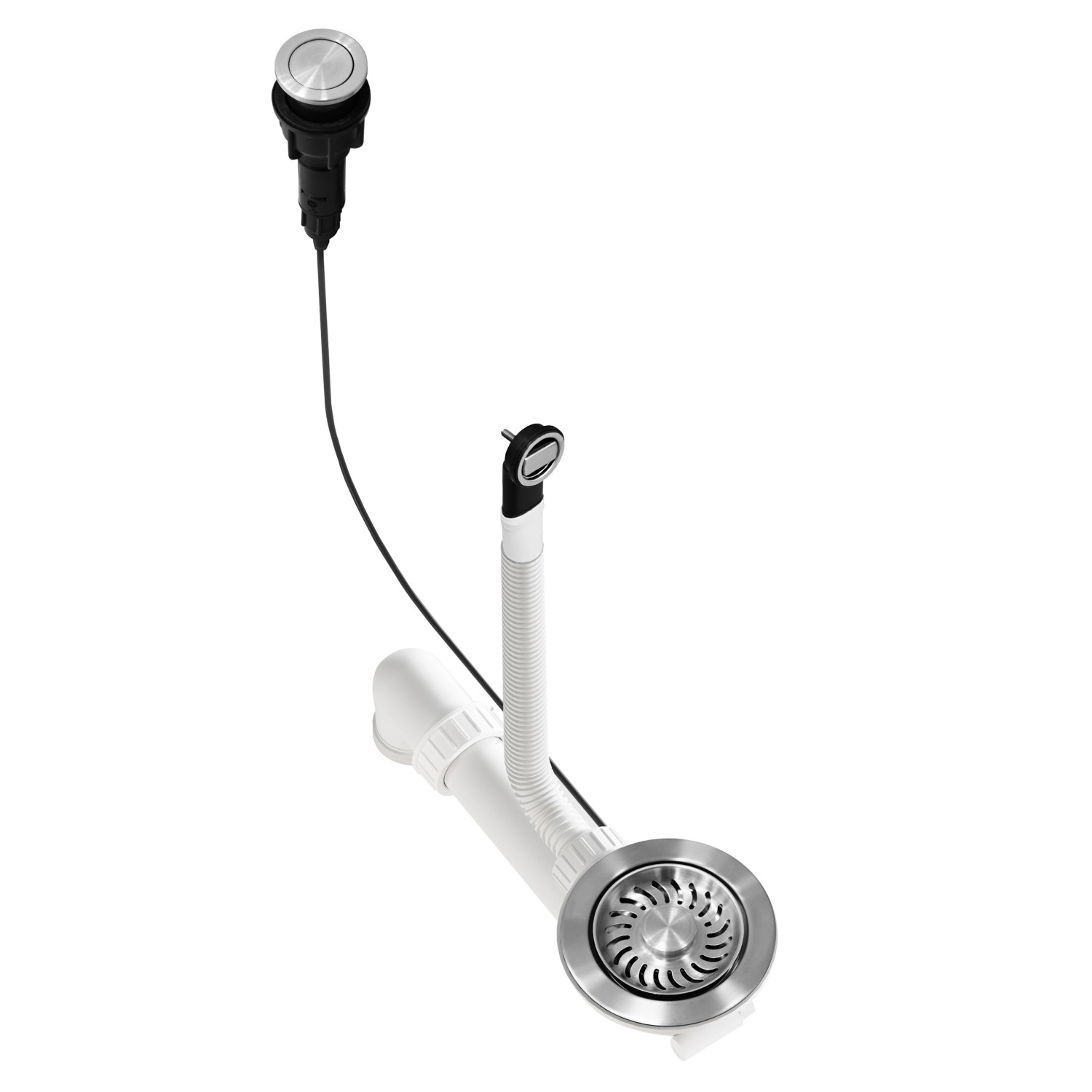 Helika Einbauspüle Esta 56 cm x 46 cm Elfenbein inkl. Druckknopfventil_4