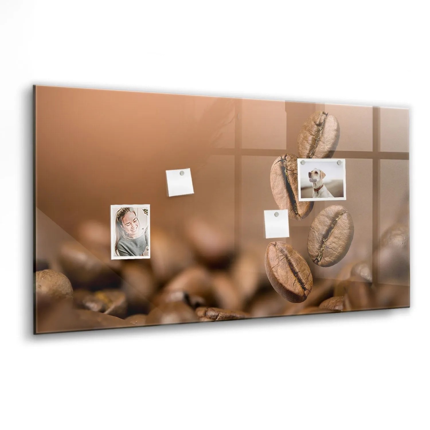 Tulup Glas Magnettafel Kaffeebohnen 120x60 cm Magnettafel Zum Beschriften Weißer Marker Magnettafel Für Notizen