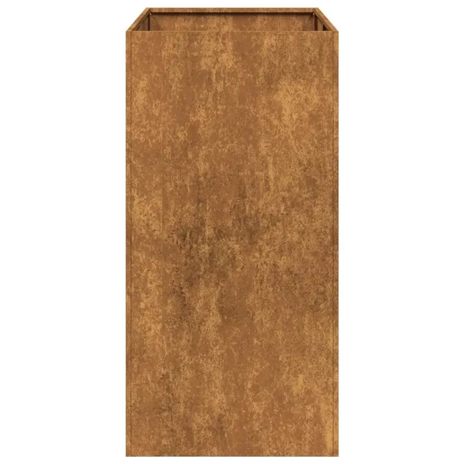 Rechteckiger, rostartiger vidaXL Pflanzkübel aus wetterfestem Stahl, 40x80x80 cm.