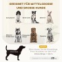 Geeignete Hunderassen für das PawHut Hundesofa bis 25 kg: Spring Spaniel, Border Collie, Bullterrier, Sibirischer Schlittenhund, Sharpei, Dalmatiner.