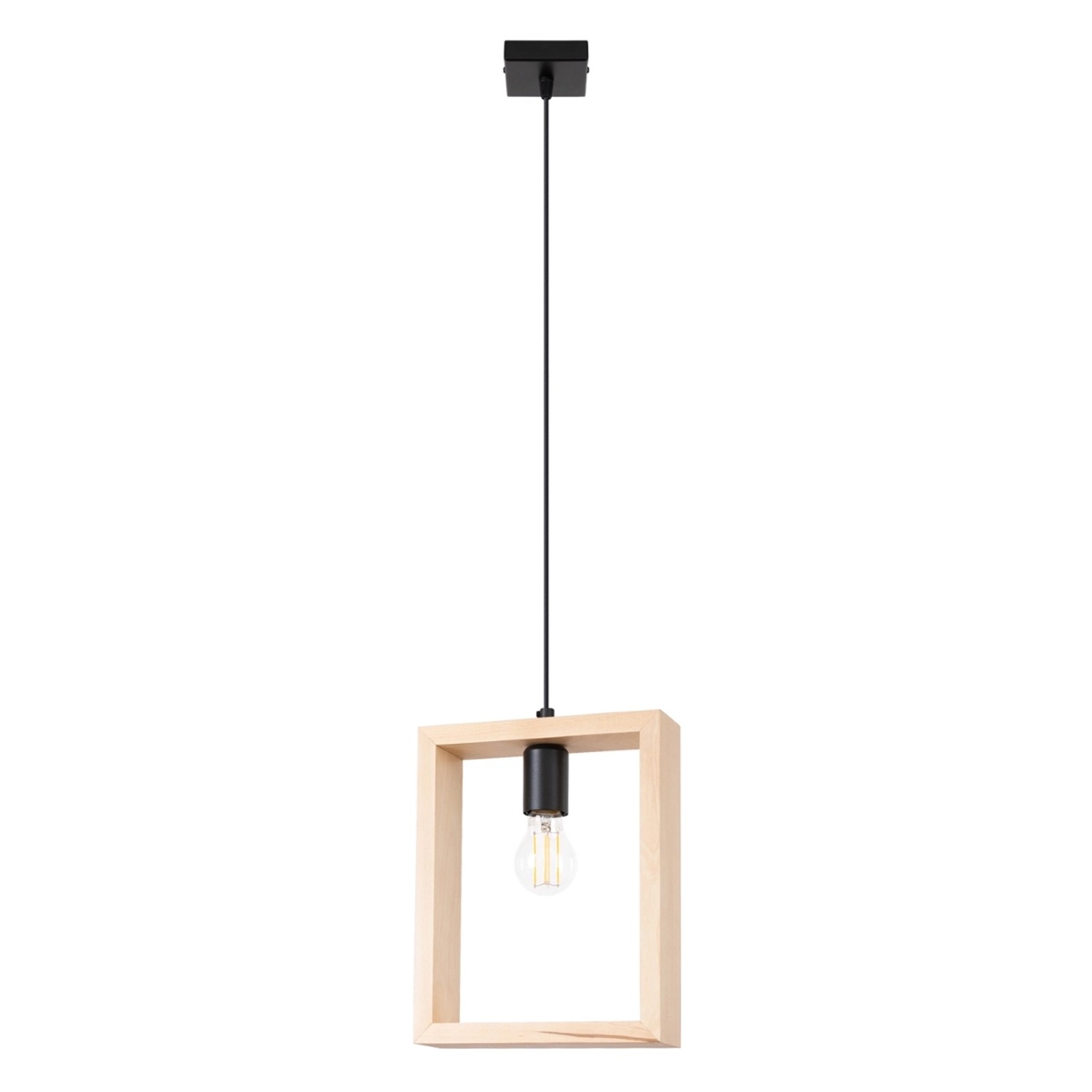 Sollux Lighting Pendelleuchte Aries Naturholz günstig online kaufen