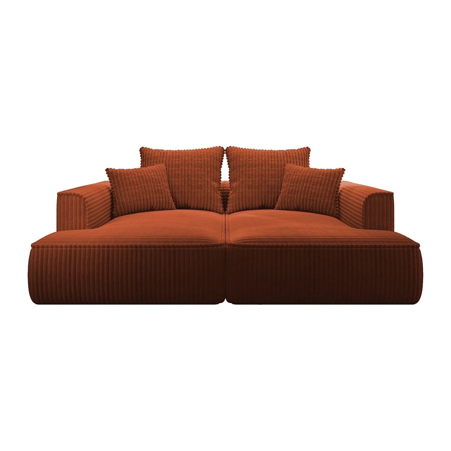Vente-unique Sofa Ohne Schlafmöglichkeit Pineta Terracotta 230 cm