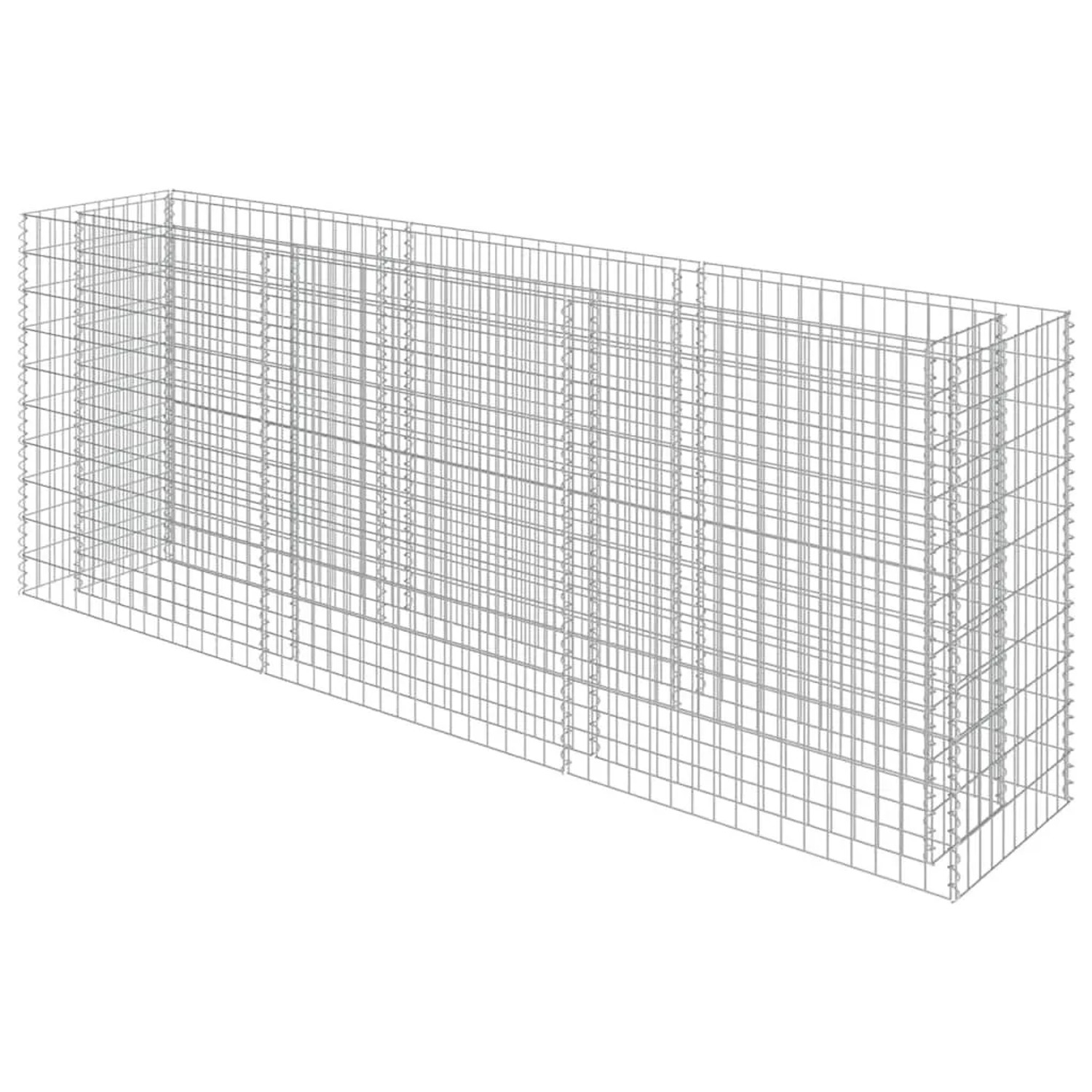 Furnicato Gabionen-hochbeet Verzinkter Stahl 270×50×100 Cm