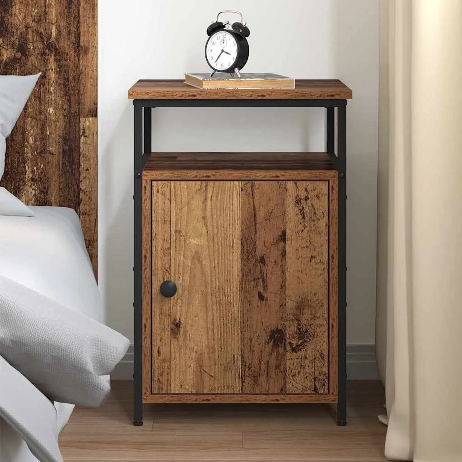 vidaXL Nachttisch Altholz Holzwerkstoff 879501_4