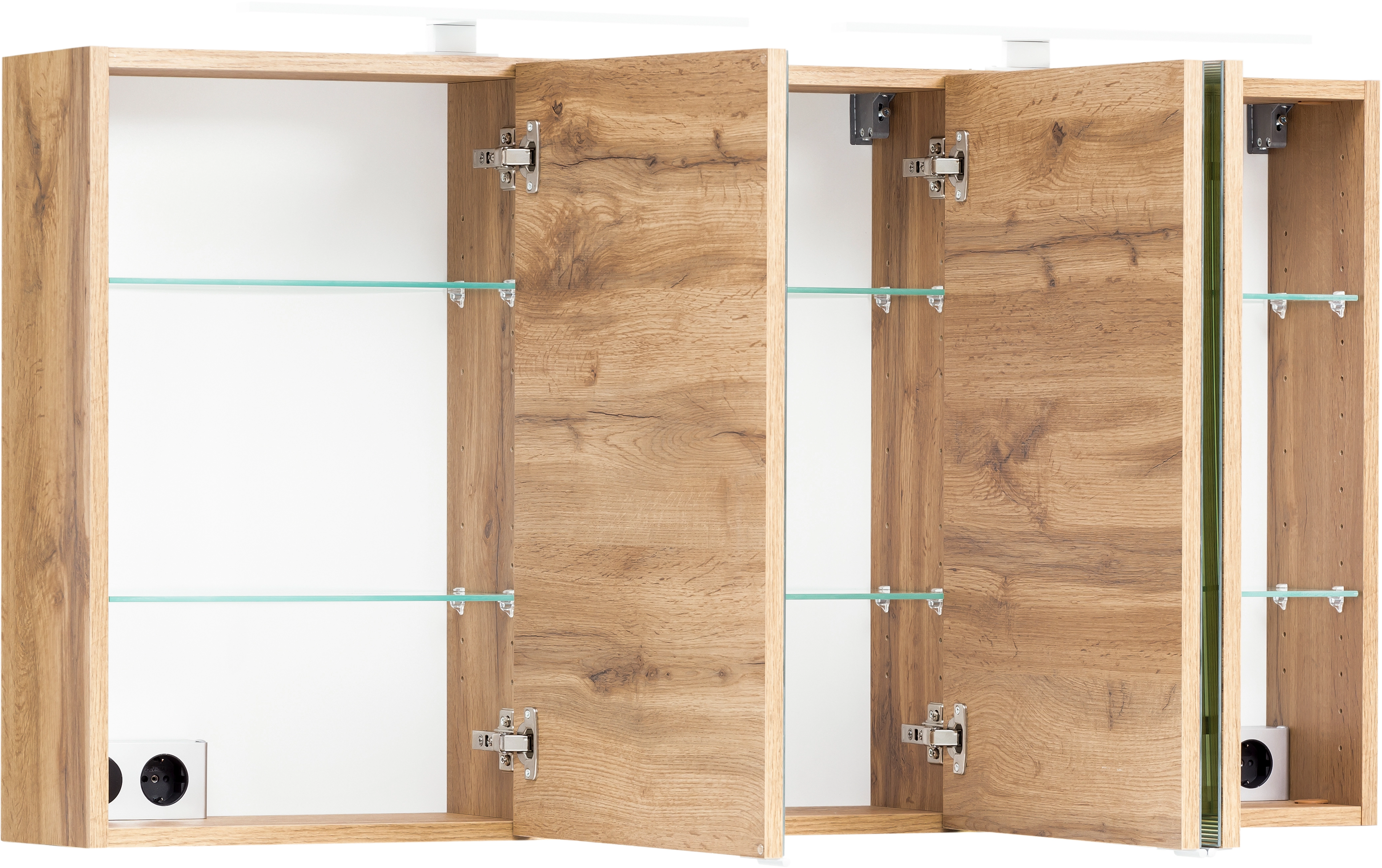 Türen mit Held 120 Softclose kaufen Spiegelschrank cm Trient bei Eiche OBI