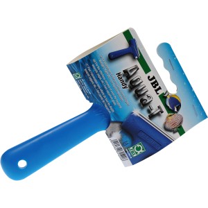 JBL Aqua-T Handy Scheibenreiniger mit blauem Griff zur mühelosen Algenentfernung im Aquarium.